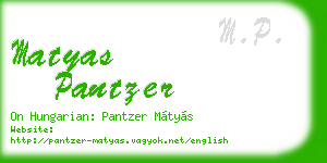 matyas pantzer business card